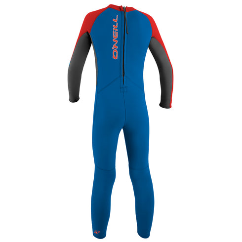 Toddler Reactor-2 2mm Back Zip Full - Pojkar - ocean/grafit/röd